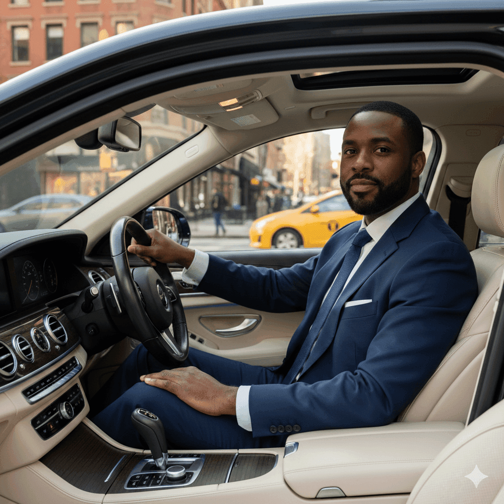 Driver ready for route