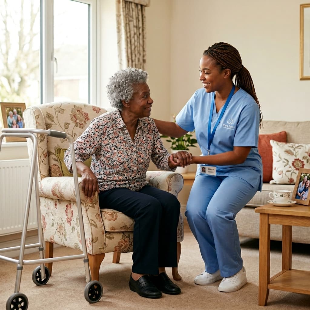 Care worker in uniform
