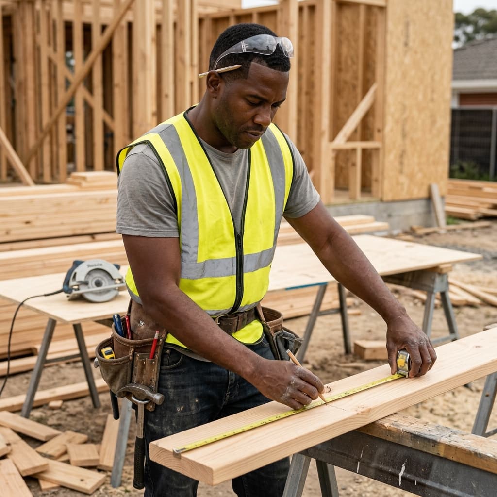 Carpenter with tools